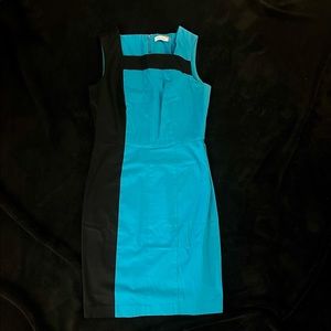 Calvin Klein color block midi dress